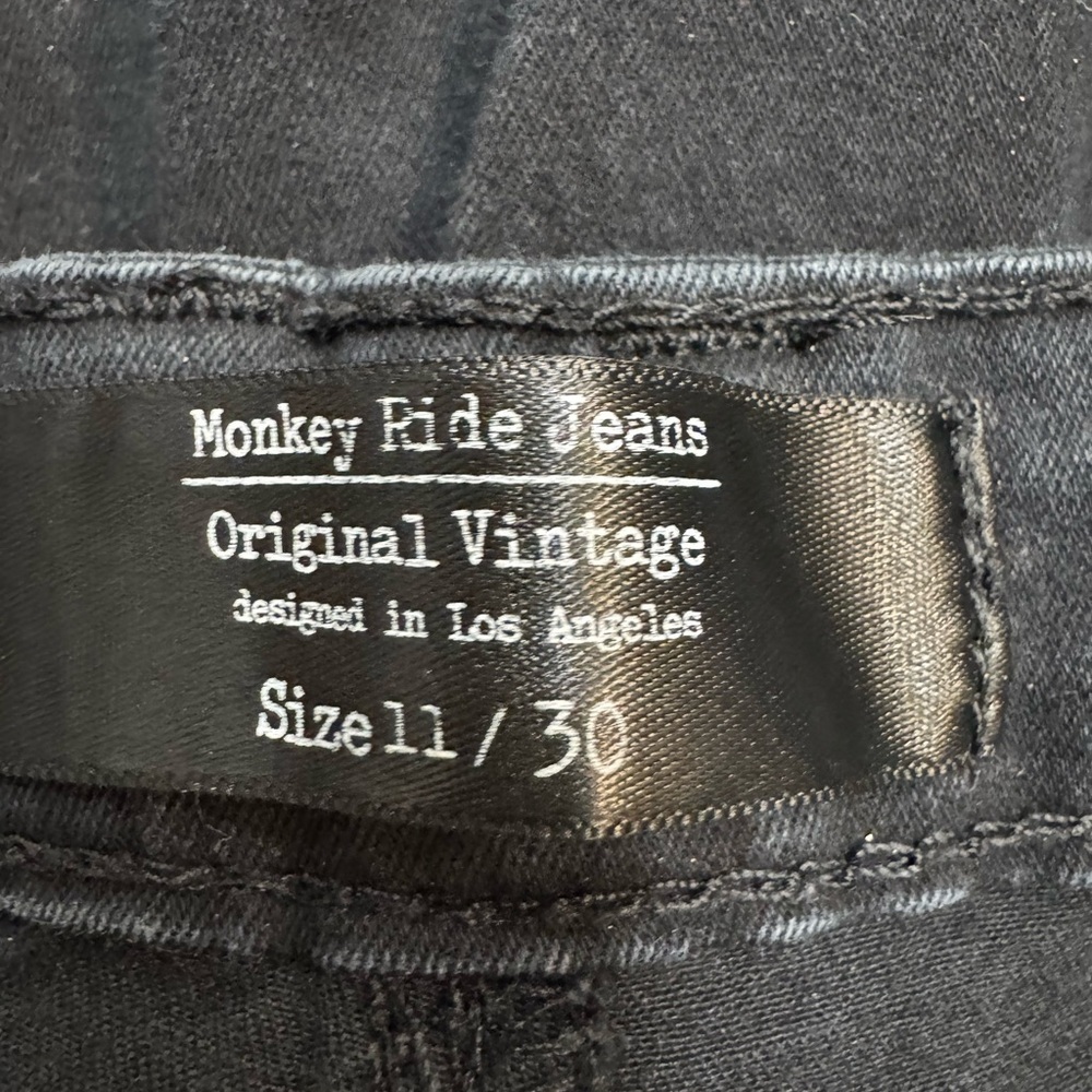 Women’s Monkey Ride Black Jeans - Picture 4 of 4
